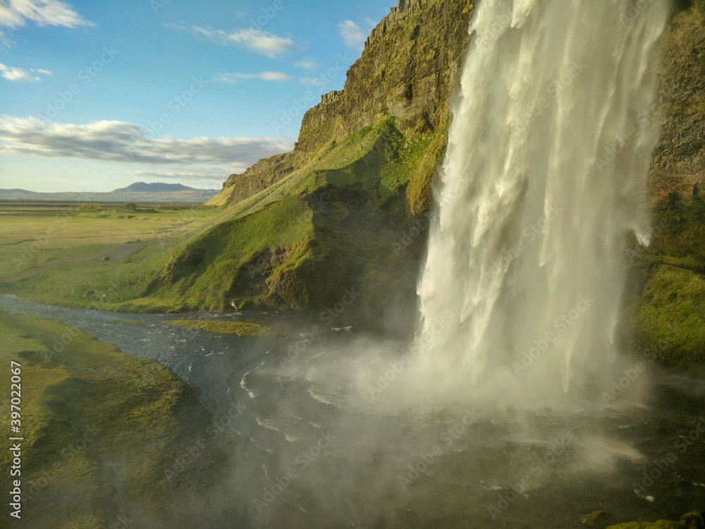 Fototapeta premium Iceland Waterfall View