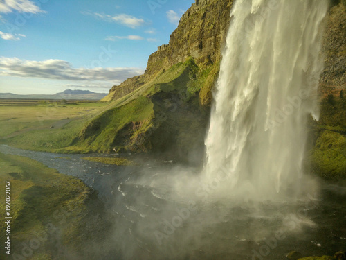 Iceland Waterfall View