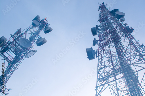 Fotografi telecommunication mast TV antennas wireless technology