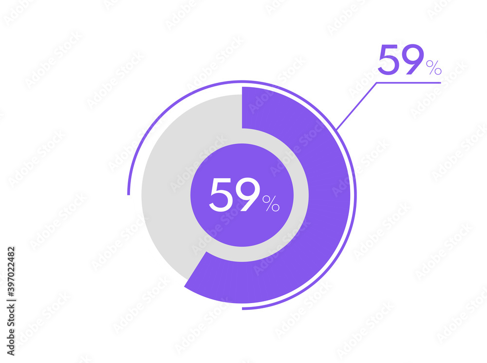 59 percent pie chart. Business pie chart circle graph 59%, Can be used for chart, graph, data visualization, web design 59 percent pie chart. Business pie chart circle graph 59%, Can be used for chart, graph, data visualization, web design