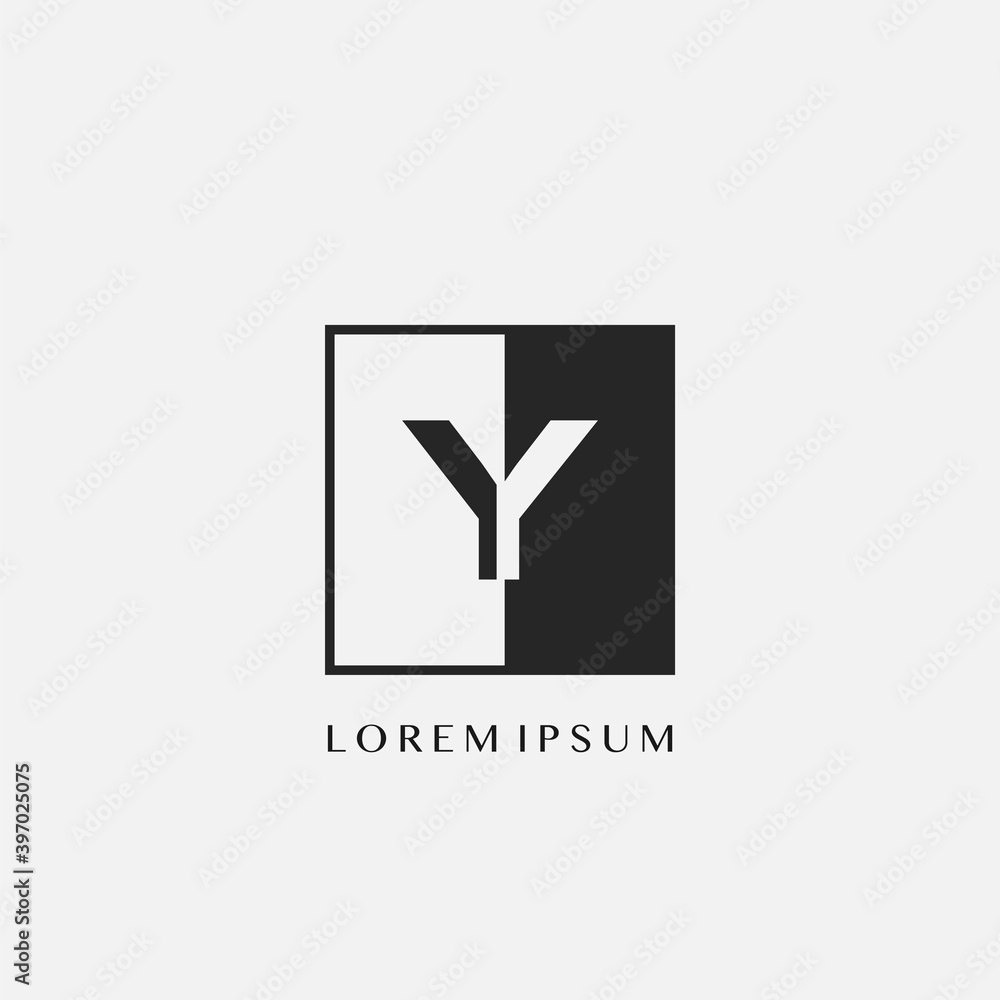Simple Letter Y Square Polygon Geometric logo. Simple Letter Y Square Polygon Geometric logo.