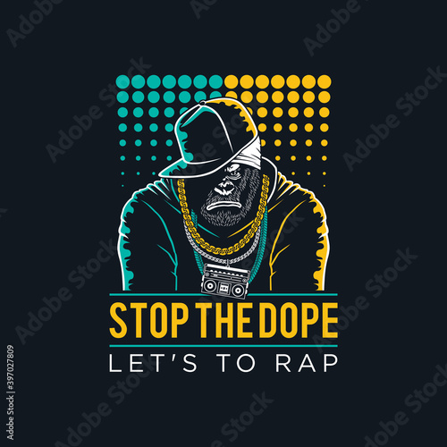 Hip hop music DJ Entertainment logo design