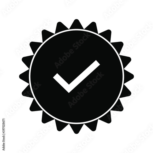 stamp vector without text. with a check mark. white background.eps 10