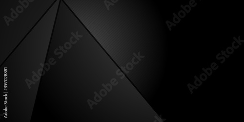 Black abstract background with metal texture and lines. Vector illustration design for business presentation, banner, cover, web, flyer, card, poster, game, texture, slide, magazine, and powerpoint.