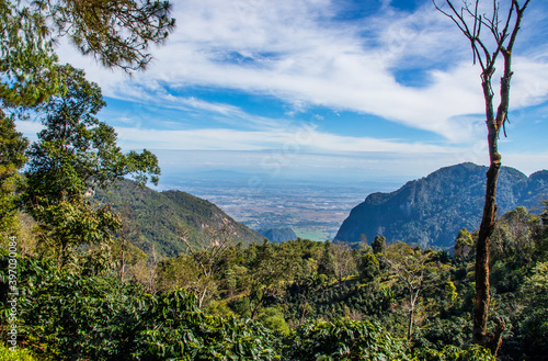 Doi Nang Non, border mountains between Thailand and Myanmar