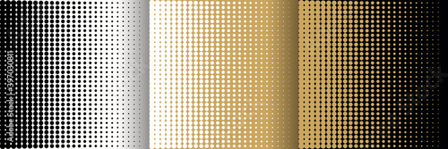 Seamless pattern abstract halftone christmas background with elegant golden vector lines