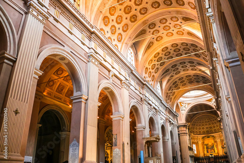 Reggio Emilia, Italy. Beautiful interiors of Reggio Emilia Cathedral (Cattedrale di Santa Maria Assunta). photo