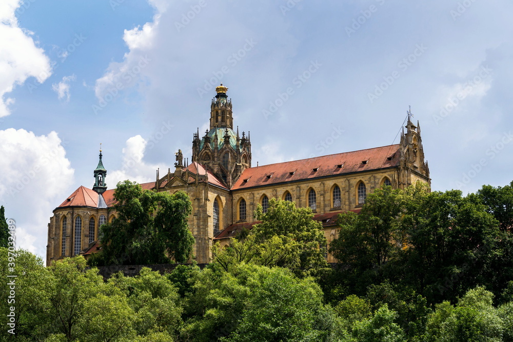 Benedictine Monastery in Kladruby by Jan Blazej Santini Aichel and Kilian Ignac Dientzenhofer, Plzen Region, Czech Republic, sunny summer day Benedictine Monastery in Kladruby by Jan Blazej Santini Aichel and Kilian Ignac Dientzenhofer, Plzen Region, Czech Republic, sunny summer day