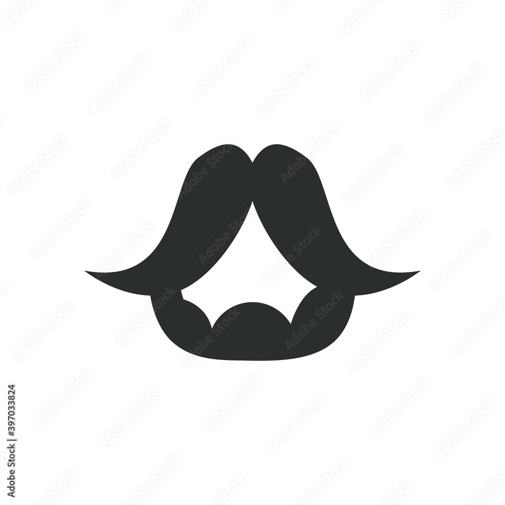 beard icon isolated vector design