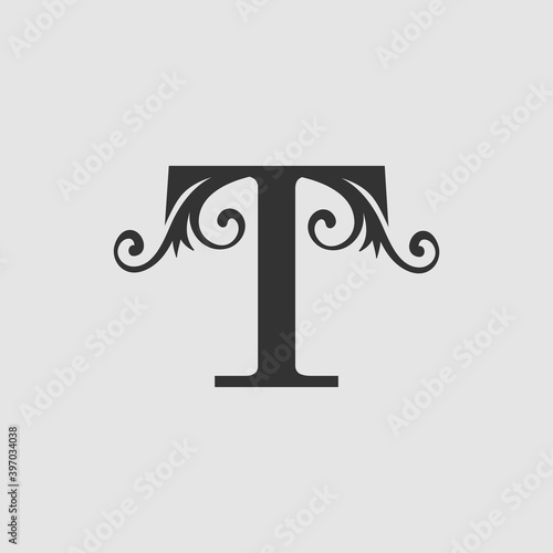 Monogram Luxury Letter T Initial Logo Icon vector design concept.