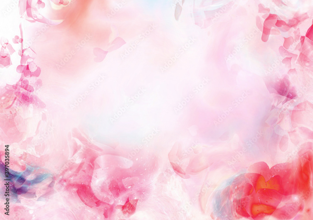 Blurred hearts illustration valentines day background.