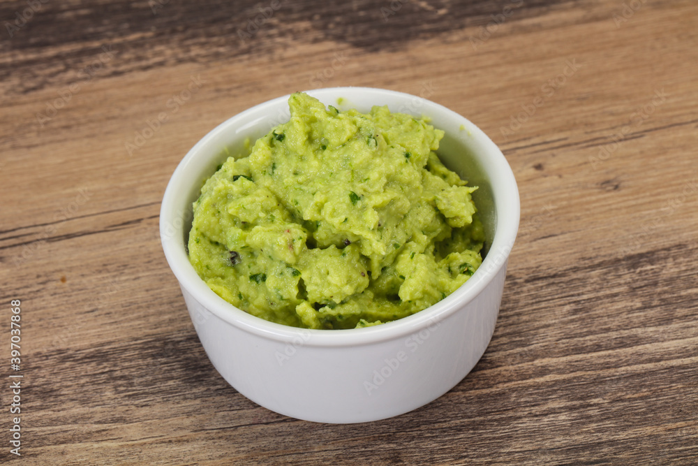 Avocado guacamole sauce with chili pepper Avocado guacamole sauce with chili pepper