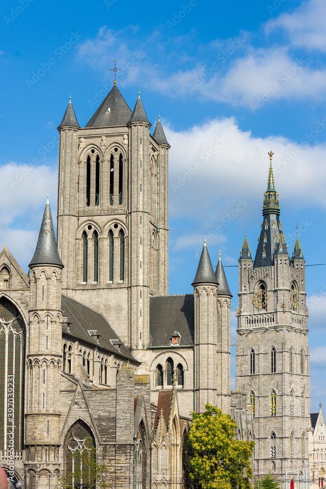 Historic building in centre in Ghent, Flanders, Belgium

