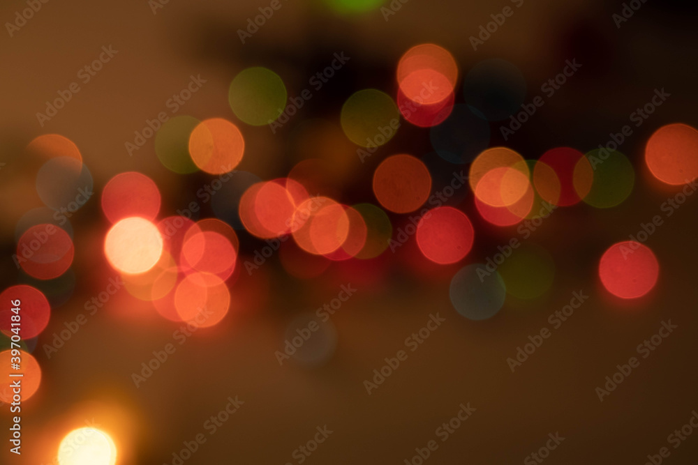 Obraz premium Blurred Christmas Tree Light Bokeh