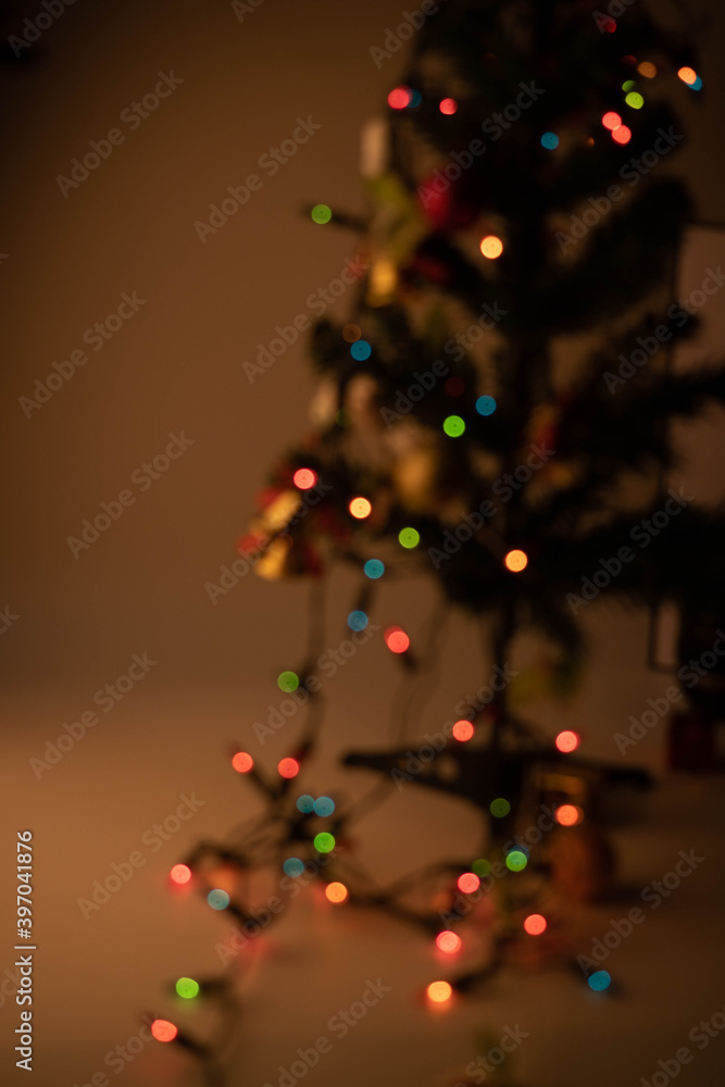 Blurred Christmas Tree Light Bokeh