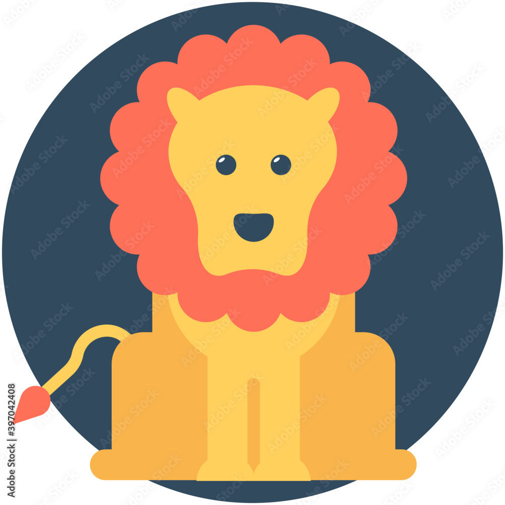 Circus Lion Flat Vector Icon
Circus Lion Flat Vector Icon