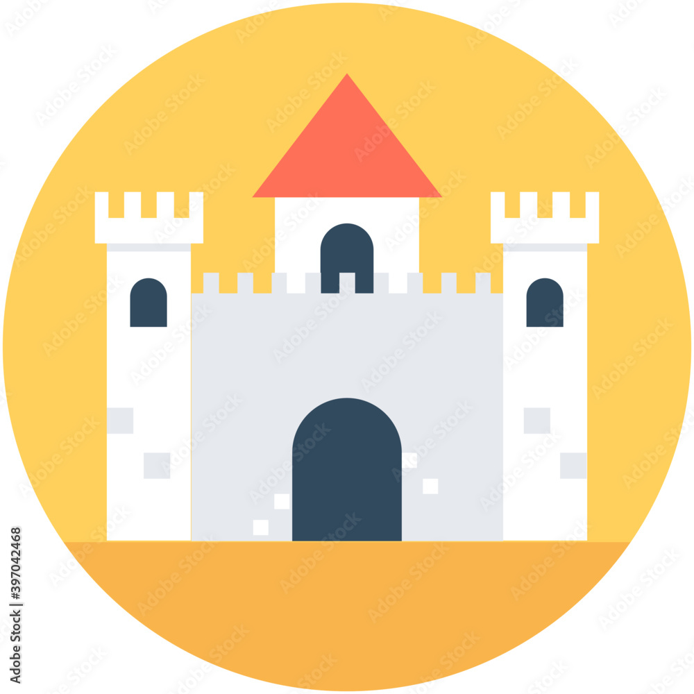Circus House Flat Vector Icon Circus House Flat Vector Icon