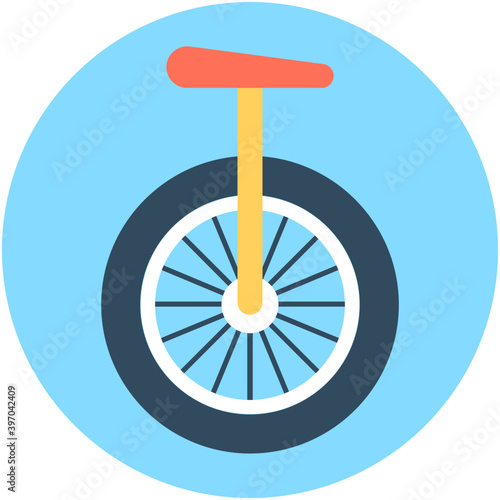 
Circus Cycle Flat Vector Icon
