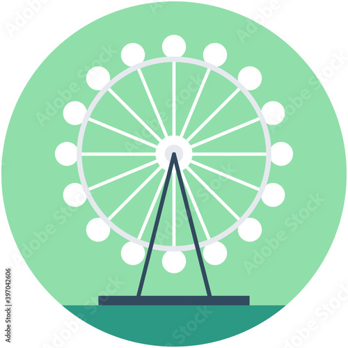 
Fair Ride Flat Vector Icon

