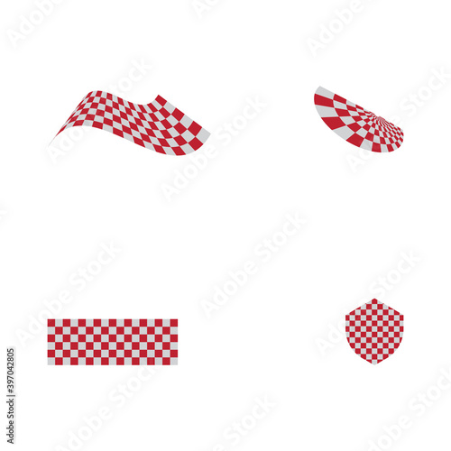 Set Race flag icon, simple design illustration vector