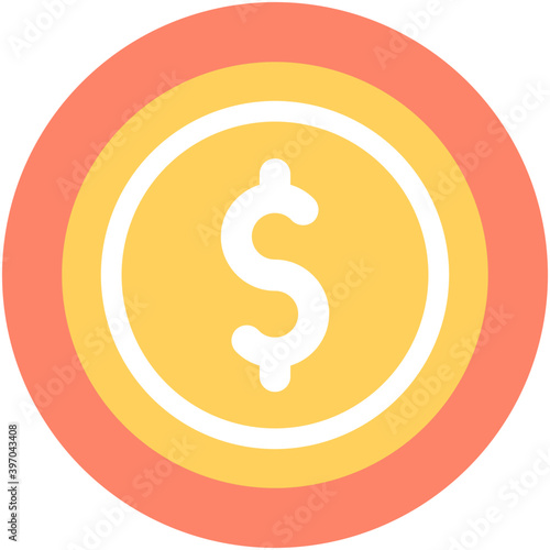  Dollar Flat vector Icon 