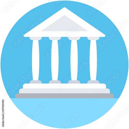  Bank Flat vector Icon 