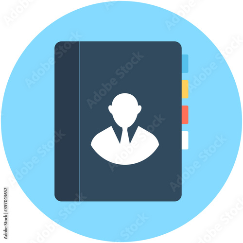 
Phonebook Flat vector Icon
