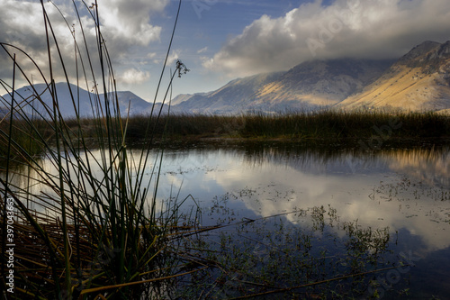 Matese mountains and lake highest karst lake in Italy