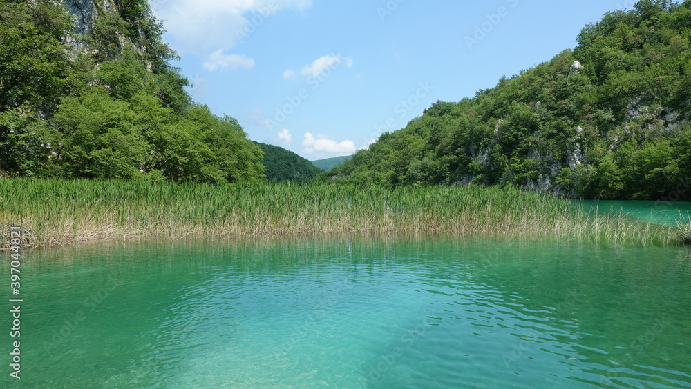 Plitvice Lakes National Park in Croatia.
There is world natural heritage site.