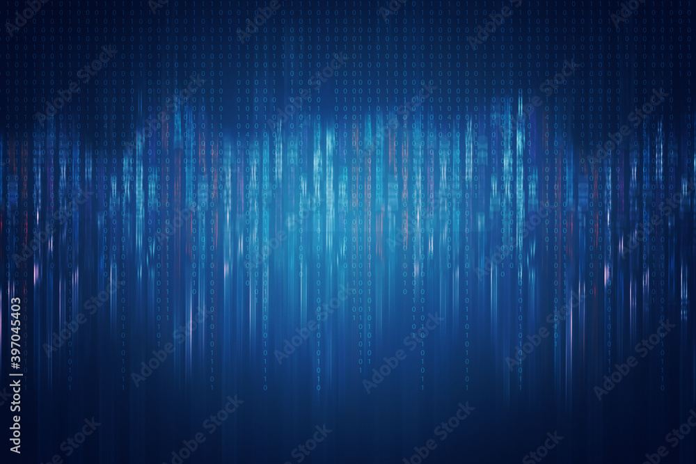Cloud data and binary code of the internet Cloud data and binary code of the internet
