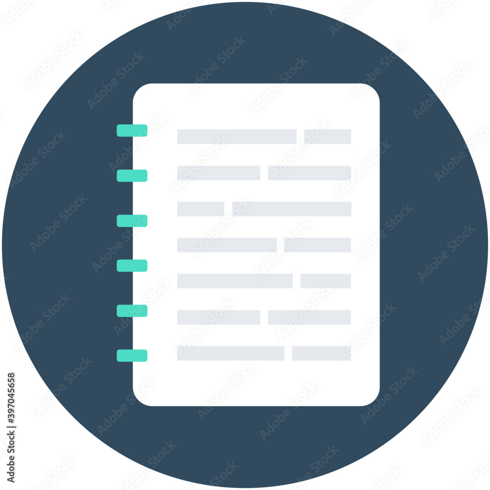 Notebook Vector Icon Notebook Vector Icon
