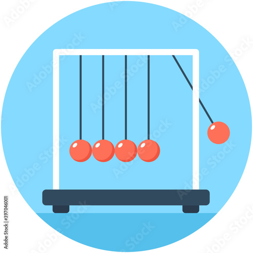 Newton Cradle Vector Icon