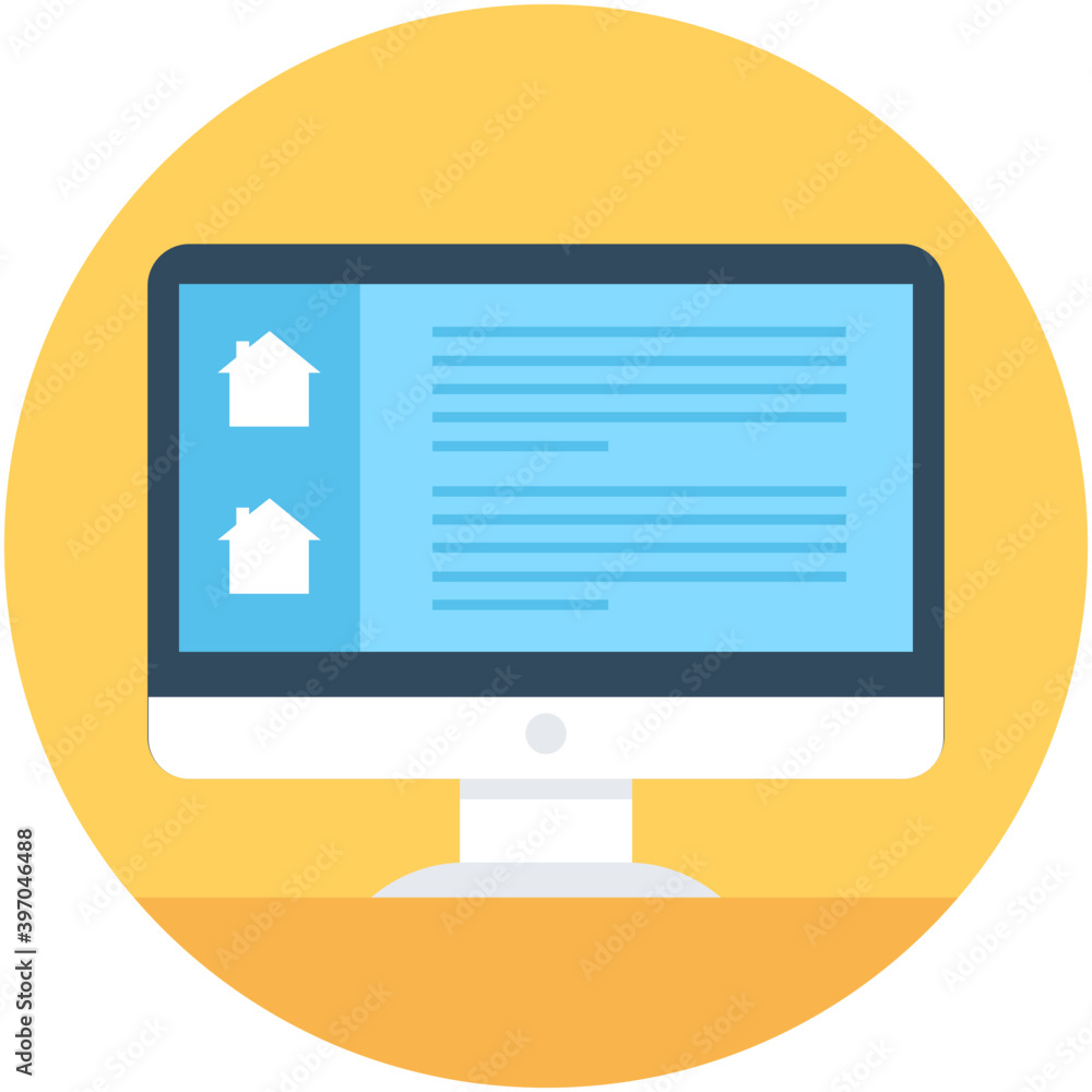 Online Property Flat Vector Icon
Online Property Flat Vector Icon