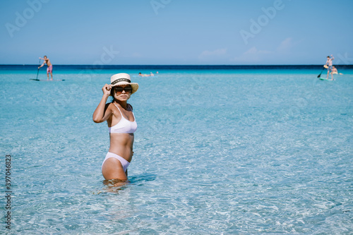 San Vito Lo Capo Sicily, San Vito lo Capo beach and Monte Monaco in background, north-western Sicily. High quality photo photo