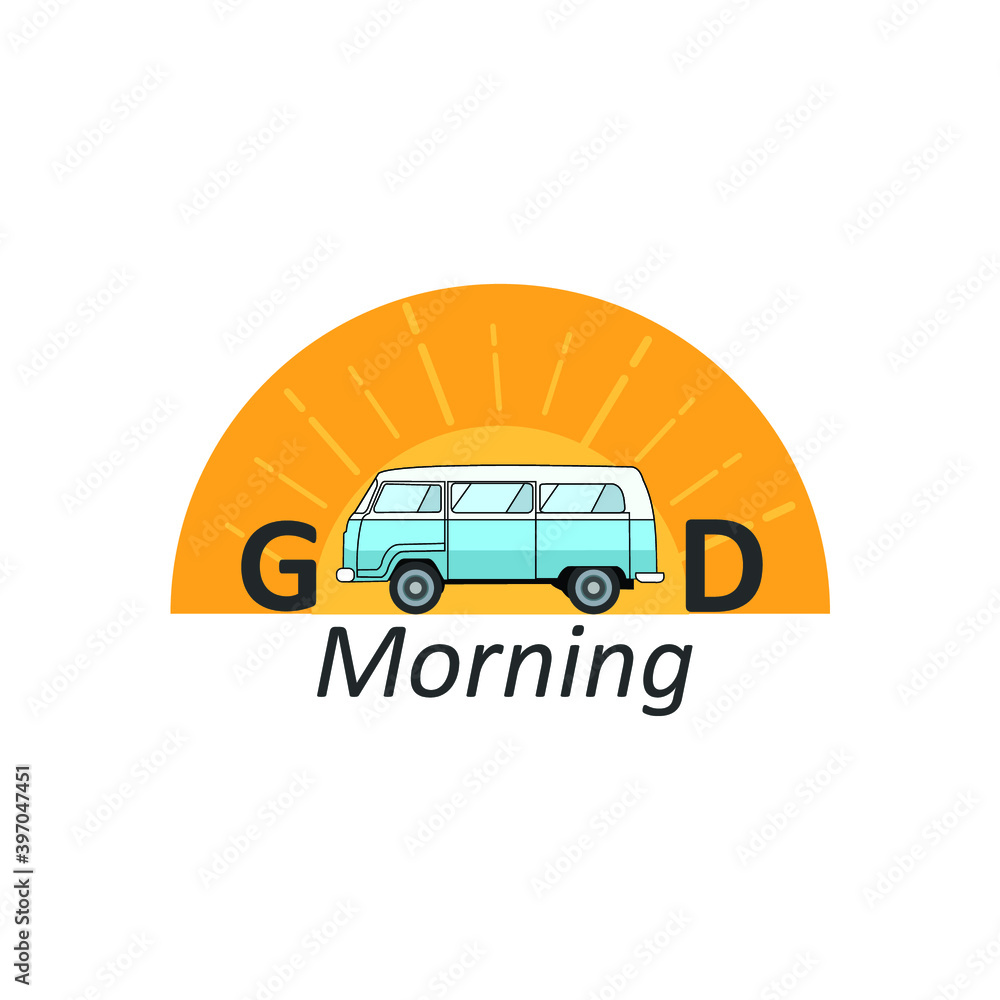 A good morning greeting logo
