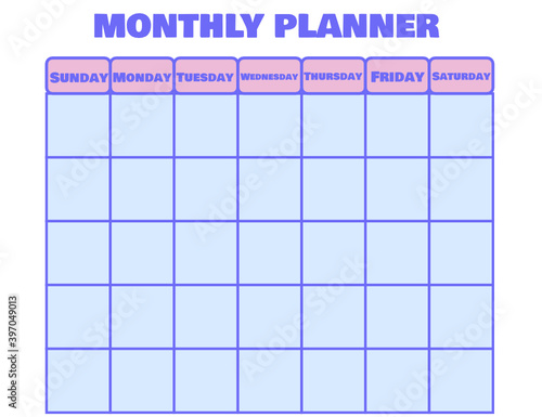 Schedule for making a calendar and planning for the month.