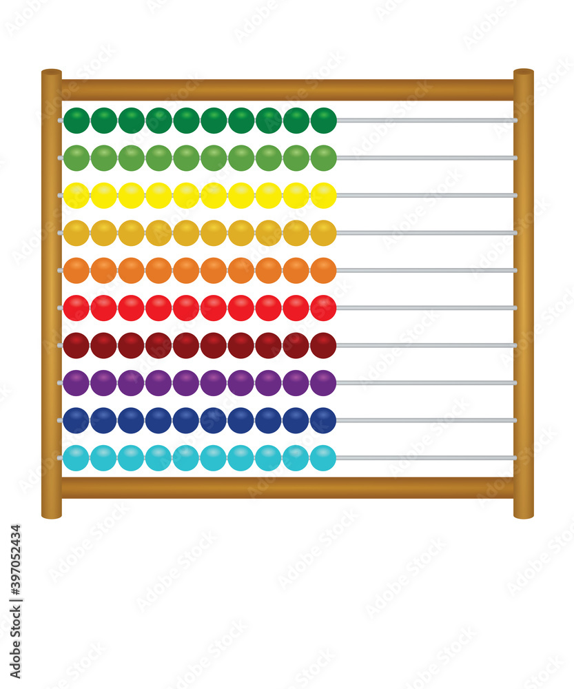 Kids counting frame. vector illustration Kids counting frame. vector illustration