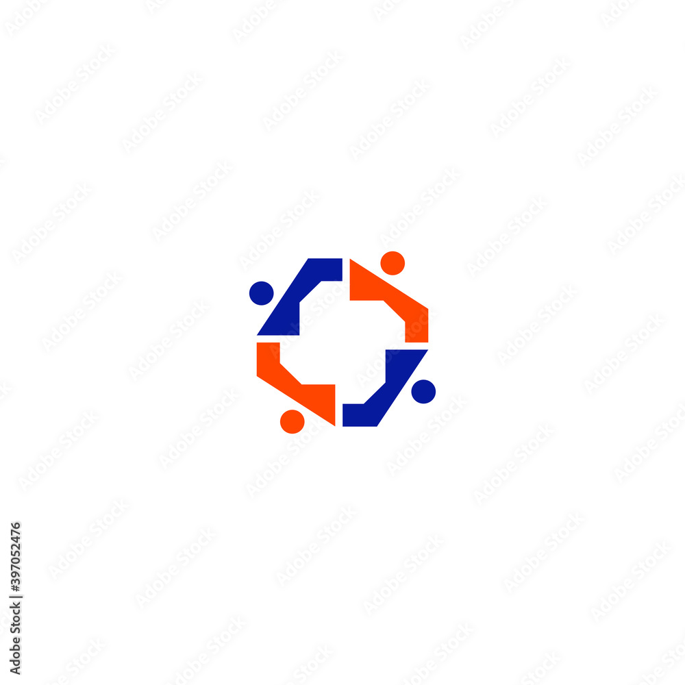 Fototapeta premium Company, people holding together, employee, management sign symbol logo isolated on white