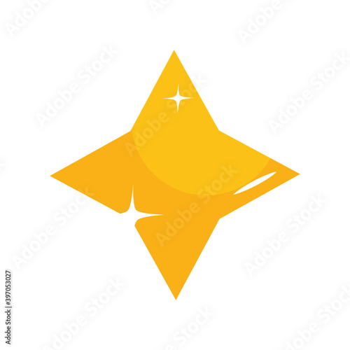 gold star shape vector design