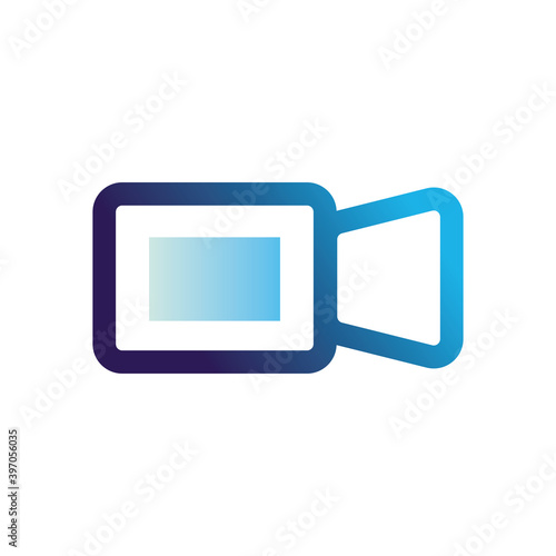 videocamera icon isolated vector design