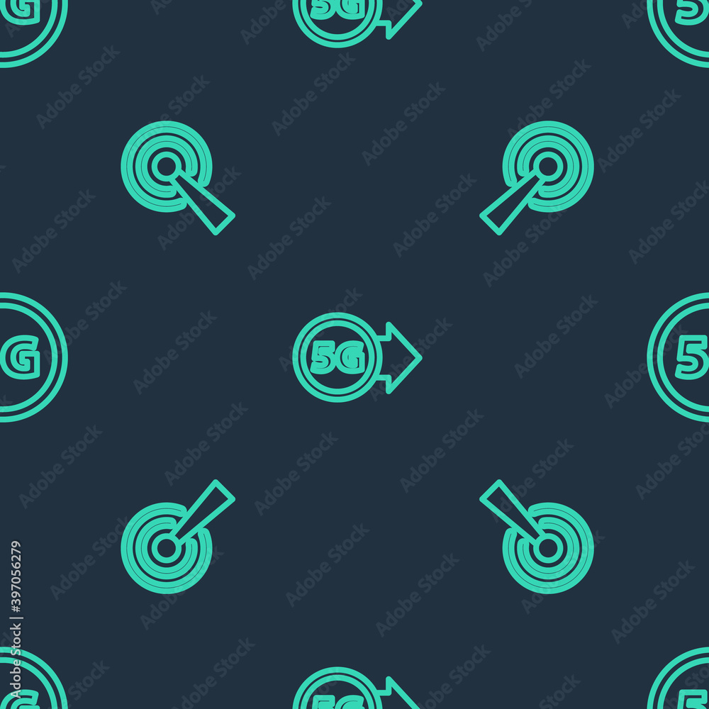Set line 5G network, Antenna and on seamless pattern. Vector. Set line 5G network, Antenna and on seamless pattern. Vector.
