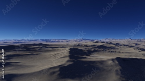 science fiction illustration  alien planet landscape  view from a beautiful planet  beautiful space background 3d render 