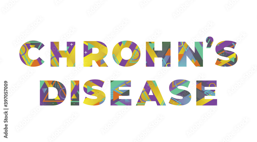 Fototapeta premium Chrohn’s Disease Concept Retro Colorful Word Art Illustration