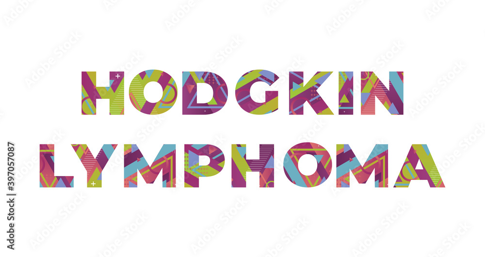 Hodgkin Lymphoma Concept Retro Colorful Word Art Illustration