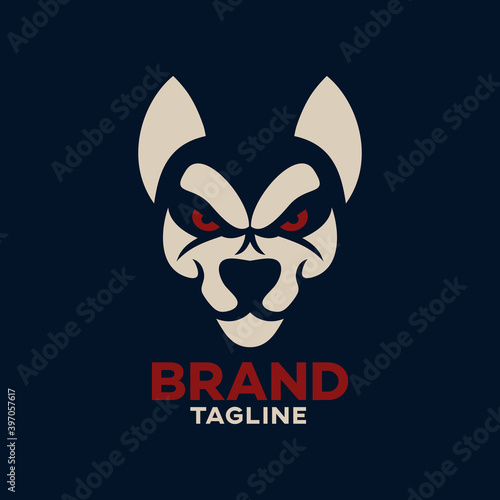 Modern jackal logo.Vector illustration.