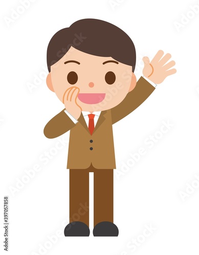 呼ぶ スーツ 男性