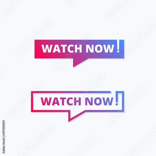 Watch Now Label Tags Set