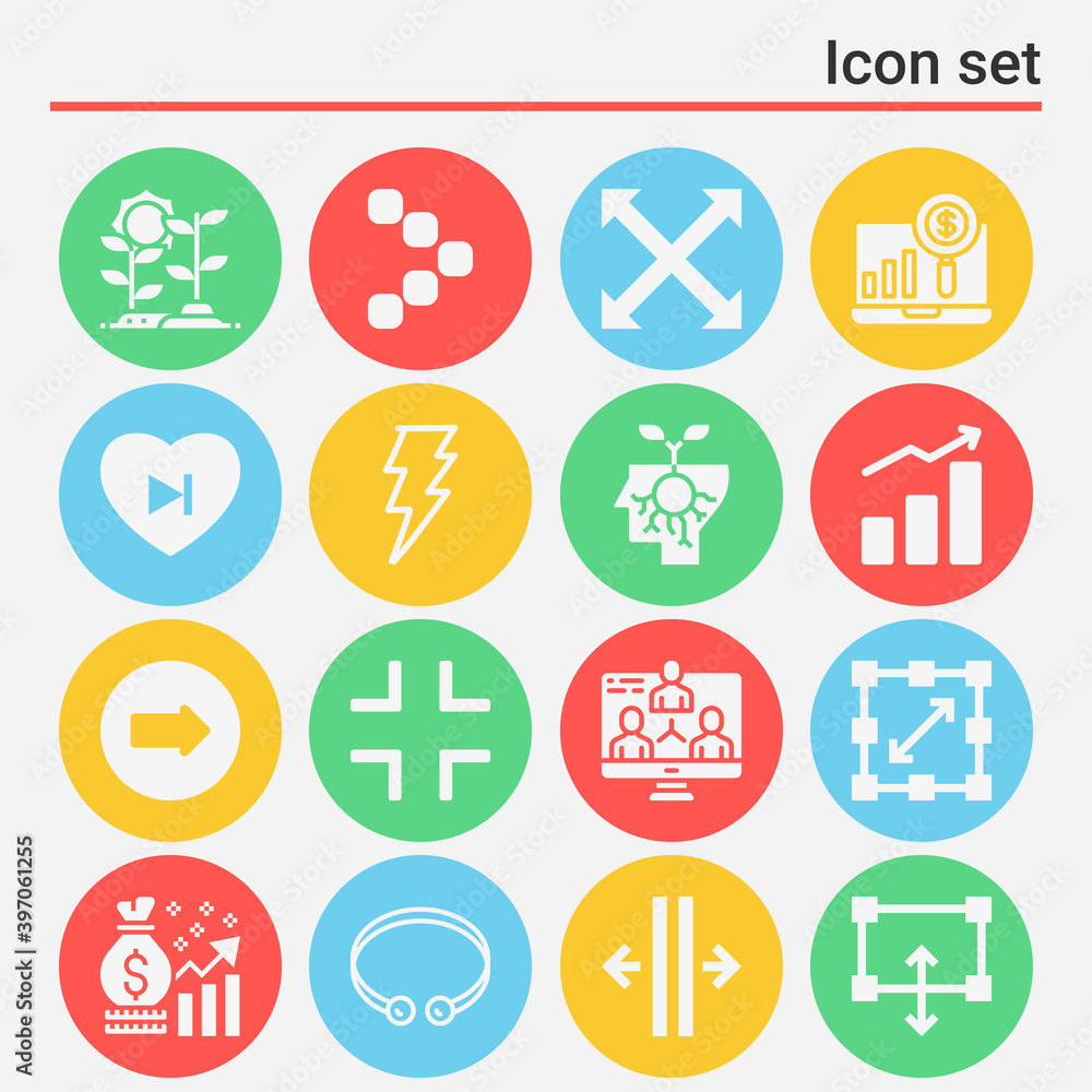 16 pack of expansion filled web icons set 16 pack of expansion filled web icons set