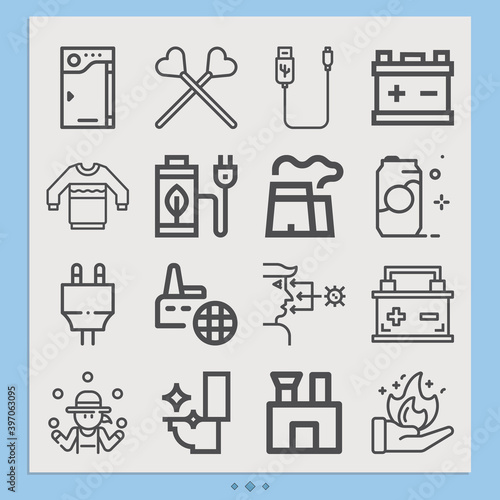 Tableau sur toile Simple set of potency related lineal icons.
