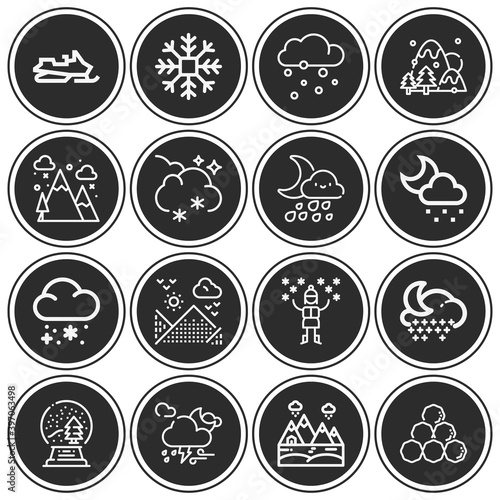 16 pack of play false  lineal web icons set